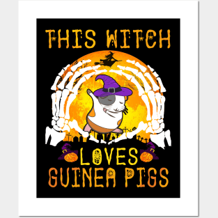 This Witch Loves Guinea Pigs Halloween (106) Posters and Art
